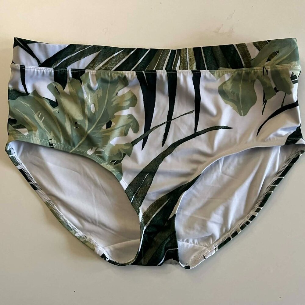 Swim by Cacique - Grand Palms Mid-Waist Swim Brief Size 18 (Bottom Only)